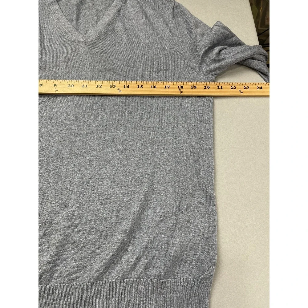 Banana‎ Republic Men's M Luxury Blend Silk Cotton Cashmere V-Neck Sweater blue